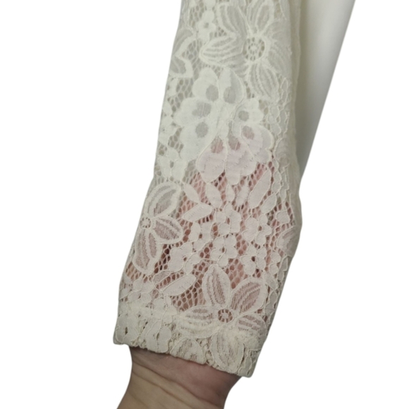 Tommy Hilfiger Lace-Sleeve A-Line Ivory Dress Size 18W NWT - Picture 12 of 14